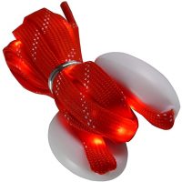 LED svítící tkaničky do bot, jeden pár - Červené, 120 cm