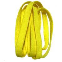 Široké tkaničky do bot, jeden pár - Žluté, 120 cm