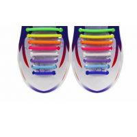 Silikonové tkaničky do bot půlkulaté 16ks - Multicolor