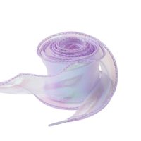 Perleťové tkaničky, jeden pár - Fialové, 120 cm