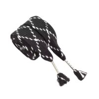 Tkaničky do bot s prošíváním, jeden pár - Černé, 140 cm