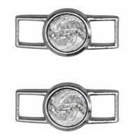 Kovová spona - přezka na tkaničky - Nebula, stříbrná