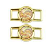 Kovová spona - přezka na tkaničky - Nebula, zlatá