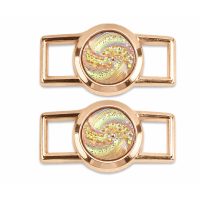 Kovová spona - přezka na tkaničky - Nebula, zlatá