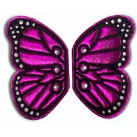 Ozdobná křídla na tkaničky - Motýlí, růžová