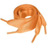 Hedvábné stuhové tkaničky do bot nebo do mikiny, jeden pár - Oranžové, 120 cm