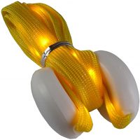 LED svítící tkaničky do bot, jeden pár - Světle žlutá, 120 cm