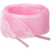 Saténové stuhové tkaničky do bot 110 cm - Růžové