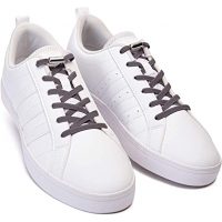 Elastické tkaničky do bot široké, jeden pár - Typ B - Tmavě šedé, 100 cm