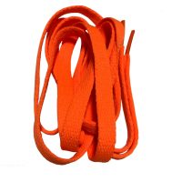 Široké tkaničky do bot, jeden pár - Neonové oranžové, 160 cm
