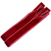 Semišové tkaničky do bot, jeden pár - Tmavě červené, šířka 1 cm