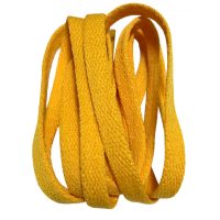 Široké tkaničky do bot, jeden pár - Oranžovo žluté - 120 cm
