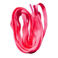 Široké tkaničky do bot, jeden pár - Fluorescentní růžové - 120 cm