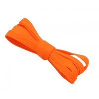 Široké tkaničky do bot, jeden pár - Neonové oranžové - 120 cm