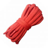 Půlkulaté tkaničky do bot 120 cm - Červené