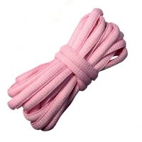 Půlkulaté tkaničky do bot, jeden pár - Růžové, 120 cm