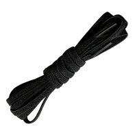 Elastické tkaničky do bot jednoduché, jeden pár - Černé, 100 cm