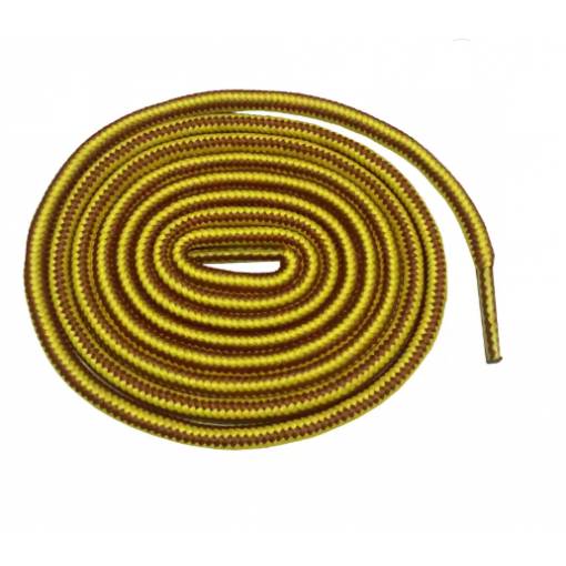 Foto - Tkaničky do bot dvoubarevné - Žluté a hnědé, 120 cm
