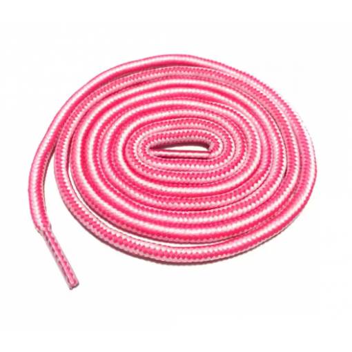 Foto - Tkaničky do bot dvoubarevné - Růžové a bílé, 120 cm