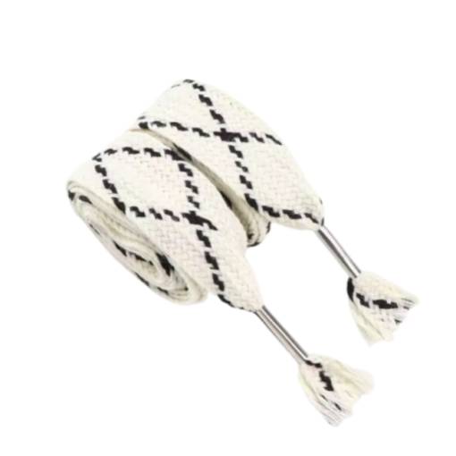 Foto - Tkaničky do bot s prošíváním, jeden pár - Béžové, 120 cm