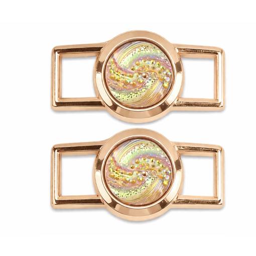 Foto - Kovová spona - přezka na tkaničky - Nebula, zlatá