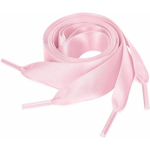 Foto - Hedvábné stuhové tkaničky do bot nebo do mikiny 120 cm - Růžové