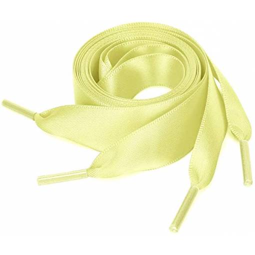 Foto - Hedvábné stuhové tkaničky do bot nebo do mikiny 120 cm - Žluté