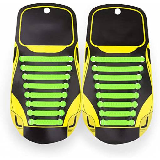 Foto - Silikonové tkaničky do bot 16 kusů - Zelené