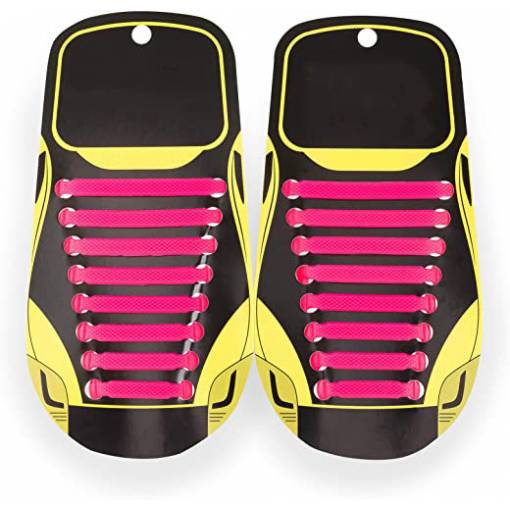 Foto - Silikonové tkaničky do bot 16ks - Růžové