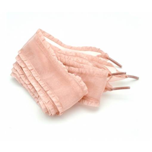 Foto - Saténové tkaničky s ozdobným okrajem 120 cm - Růžové