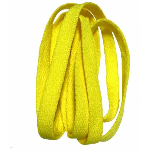 Foto - Široké tkaničky do bot, jeden pár - Žluté, 120 cm