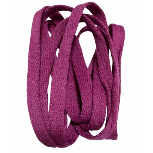 Foto - Široké tkaničky do bot, jeden pár - Purple red - 120cm