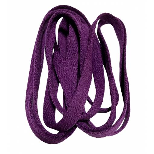 Foto - Široké tkaničky do bot, jeden pár - Tmavě fialové - 120 cm