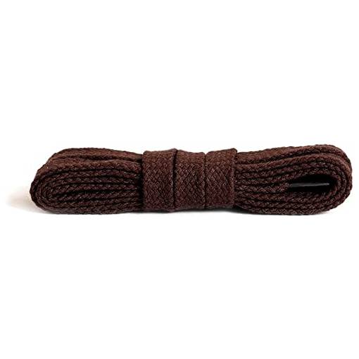 Foto - Široké tkaničky do bot, jeden pár - Dark brown - 120cm