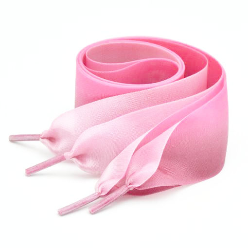 Foto - Saténové stuhové tkaničky do bot 120 cm - Růžové